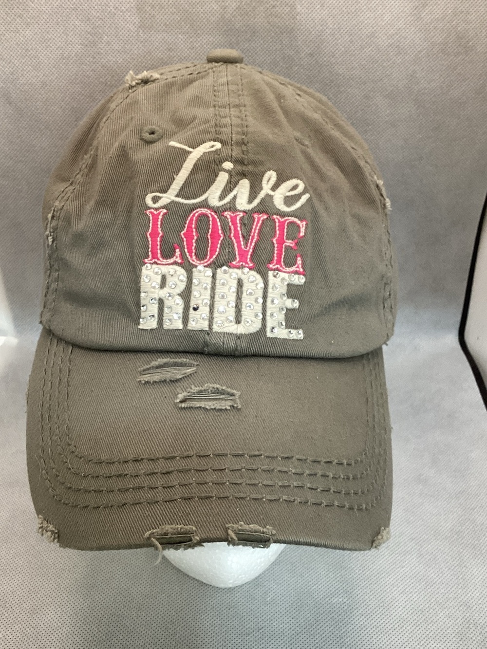 KBETHOS Olive Baseball Cap with Pink and White Embroidery